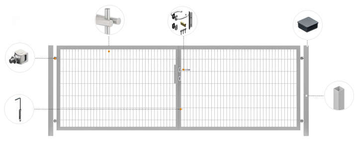 Gartentor Doppelflügelig